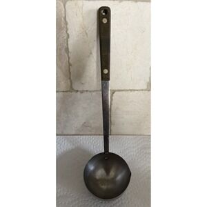 VINTAGE 11.75"‎ FLINT STAINLESS STEEL 4 OUNCE SOUP/SAUCE SPOUT LADEL Ekco U.S.A.